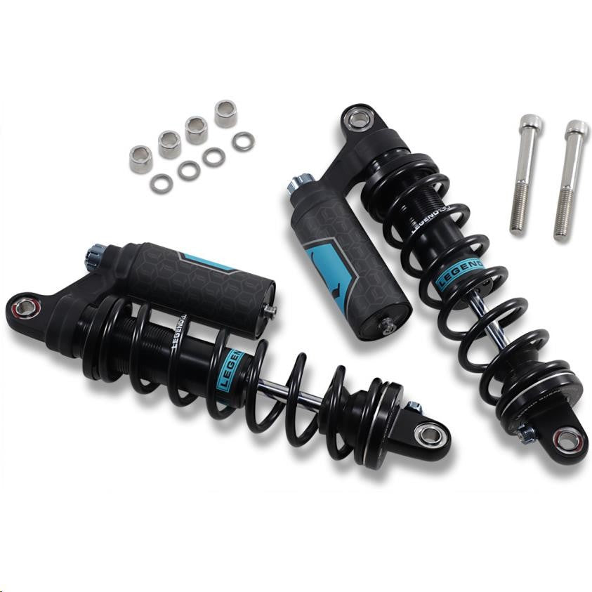 Legends REVO ARC Piggyback Shocks - HD - Black - 13" - Harley Dyna FXD 1999-2017