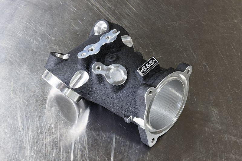 S&S Cycle 160-0276 CNC Ported Intake Manifold 55mm Black 17+ Harley Davidson M8