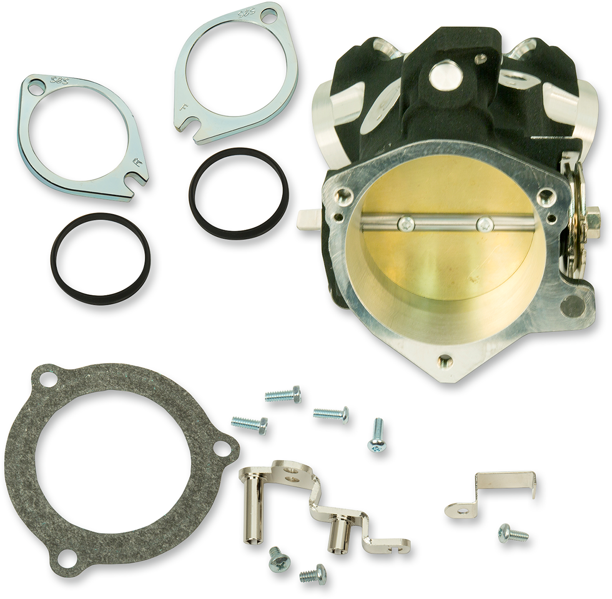 S&S Throttle Body Kit, Cable, 66mm, Size 410, Black, Harley TC 02-05, Softail 01