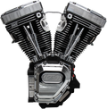 S&S Engine Motor T111, 585GE Cams, Wrinkle Black/Chrome, 1999-2006 Twin Cam