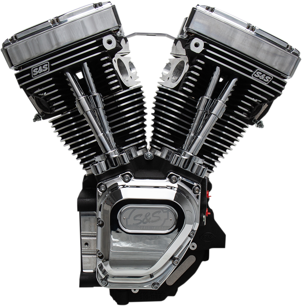 S&S Engine Motor T111, 585GE Cams, Wrinkle Black/Chrome, 1999-2006 Twin Cam