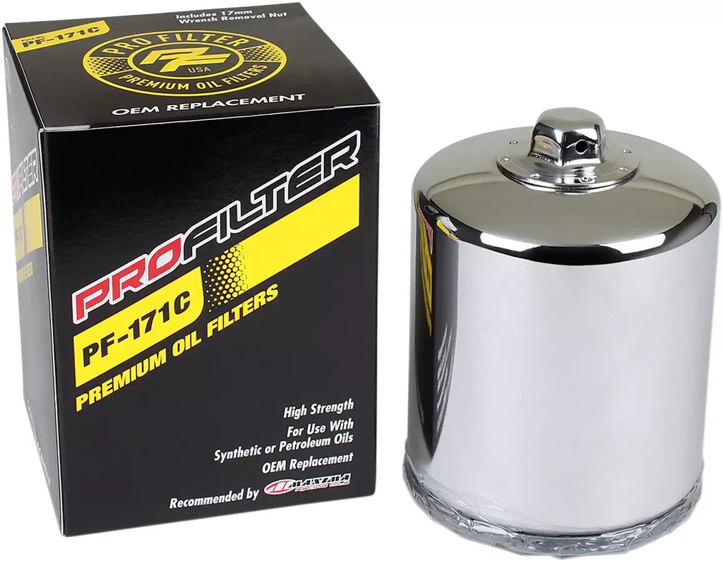 Maxima Synthetic 20W50 3 Hole Oil Change Kit Chrome Filter Harley M8 2017-2024