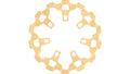 Lyndall 11.8 in. Front Brake Rotors Gold 3-622
