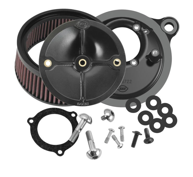 S&S Air Cleaner Kit, TBW, Stealth, 66mm Throttle Body, Harley Big Twin 2008+