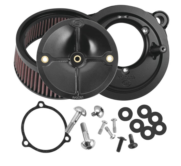 S&S Air Cleaner Kit, TBW, Stealth, 58mm Throttle Body, Harley Big Twin 2008+