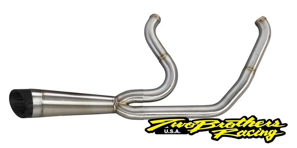 Two Brothers 005-4950199 2 into 1 Shorty Exhaust Stainless 09-16 Harley Touring