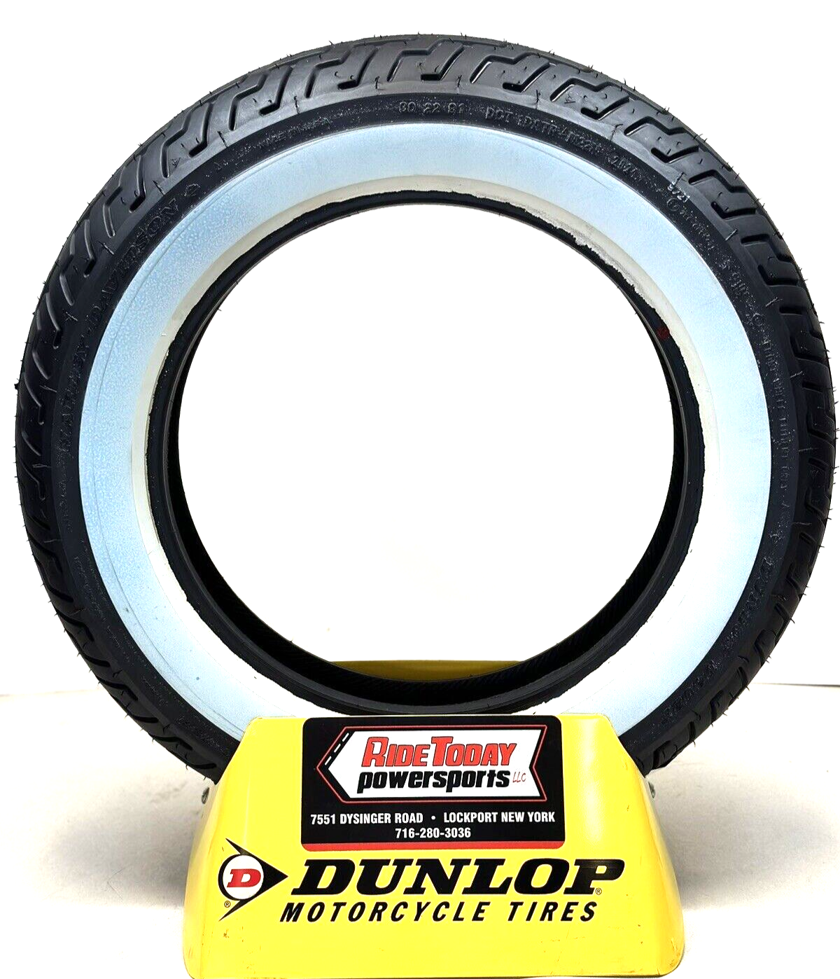 Dunlop D402 FRONT Tire MT90B16 Wide White Wall MT90B16 Harley Davidson 45006380