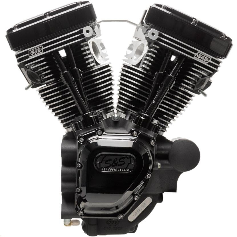 S&S Engine T124, 640GE Cams, Wrinkle Black, Harley Twin Cam 99-06 exc. 06 Dyna