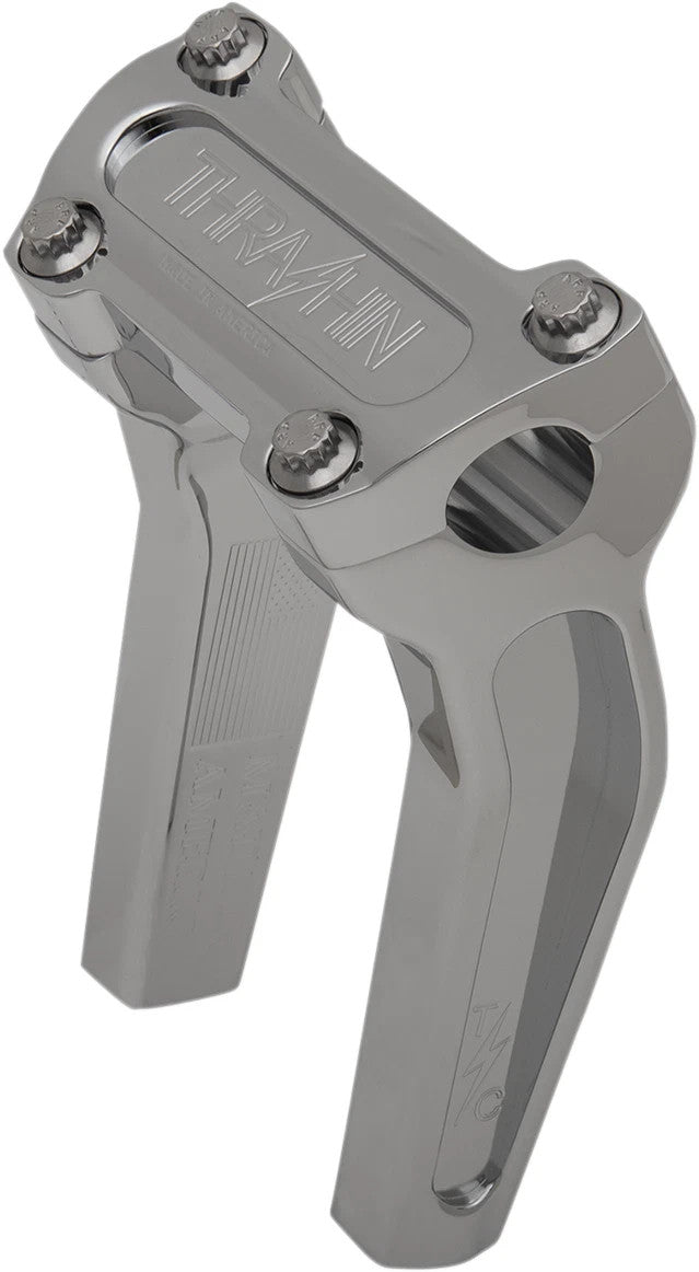 Thrashin Supply Co Chrome 6.5" Pullback Handlebar Riser for Harley - TSC-6525-3