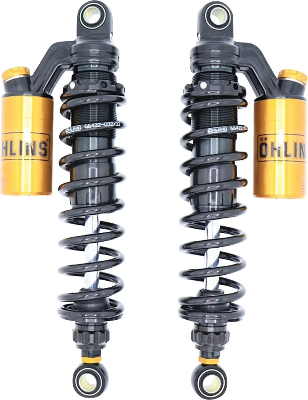 Ohlins Rear Shocks 13.2" Black Limited Gold Reservoir 91-17 Harley Dyna HD 764LE