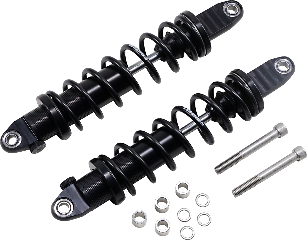 Legend REVO-A Adjustable Coil Shocks - Black - HD - 14" - Harley Dyna 1991-2017