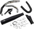 S&S Full Exhaust Super Street, 2-1, Black, Harley Softail Fat Boy/Breakout 18-21