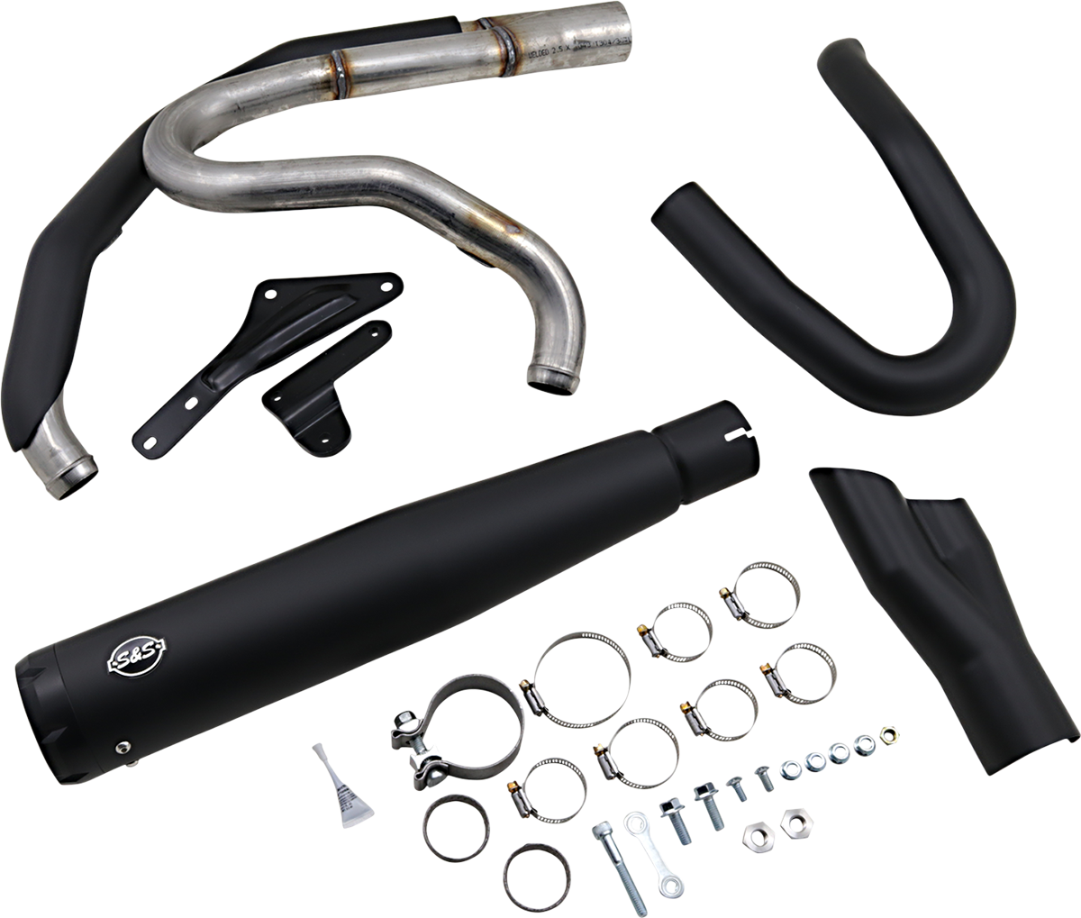 S&S Full Exhaust Super Street, 2-1, Black, Harley Softail Fat Boy/Breakout 18-21