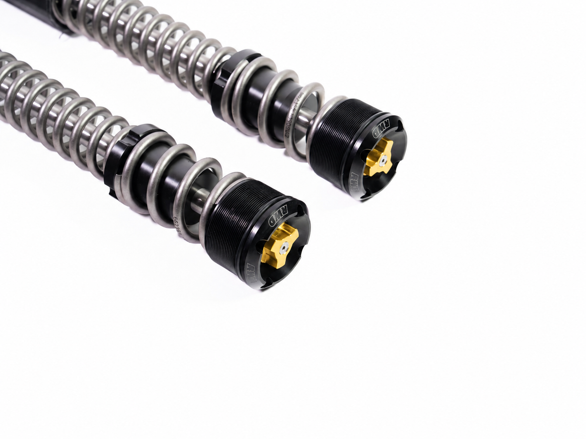 RWD RS-1F Front Fork Cartridge System for 2017 - 2026 Harley Davidson Touring Models (Colored Knobs)