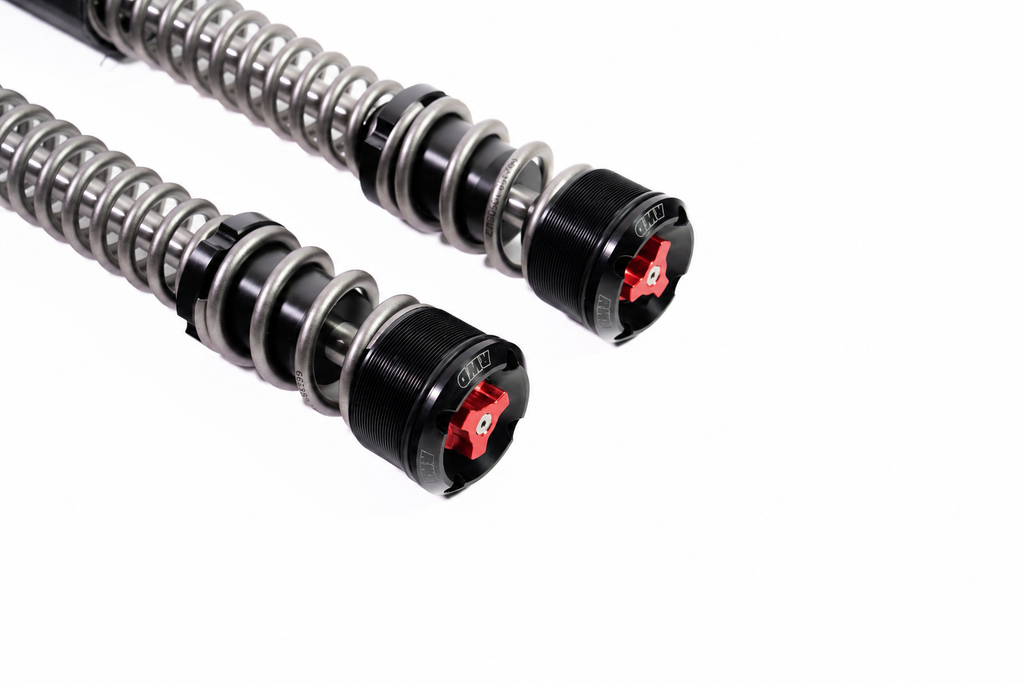 RWD RS-1F Front Fork Cartridge System for 2017 - 2026 Harley Davidson Touring Models (Colored Knobs)