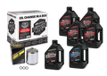 Maxima Synthetic 20W50 3 Hole Oil Change Kit Chrome Filter Harley Twin Cam 99-17